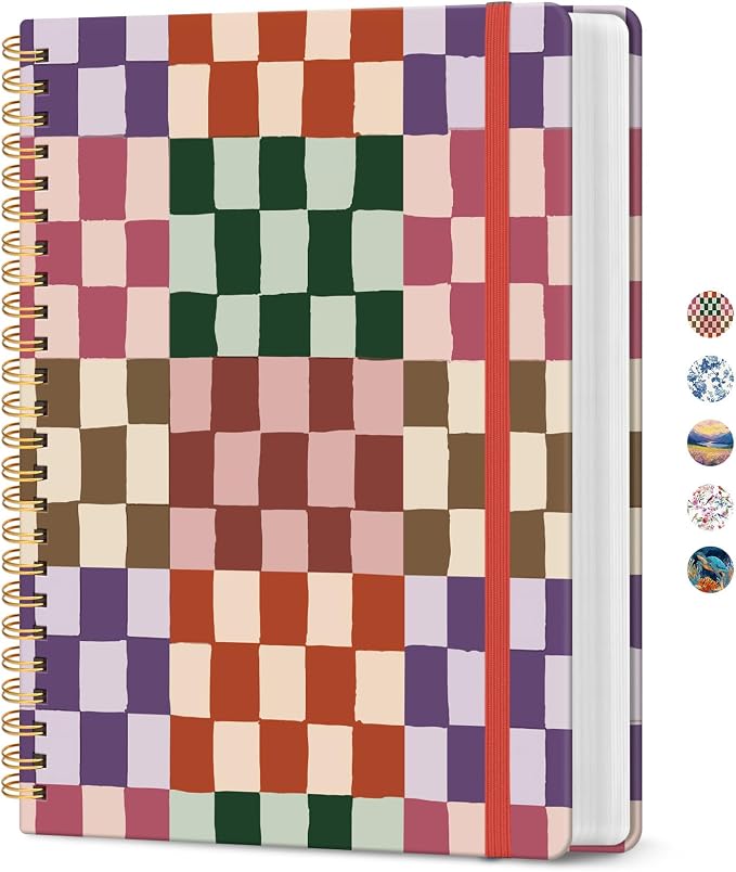 Lined Spiral Notebook Journal for Work, 300 Pages Thick B5 College Ruled by Taja