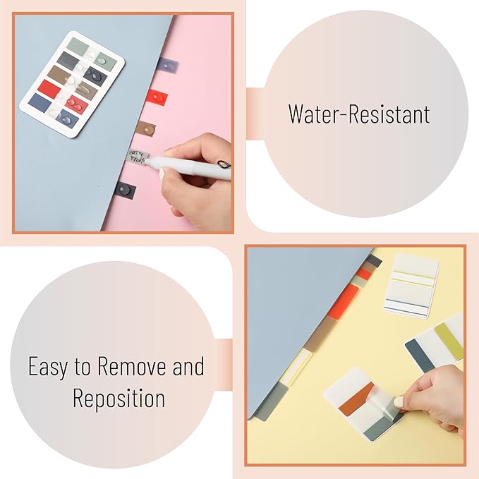 Mr. Pen- Sticky Index Tabs, 500 Pcs, 21 Sets, Colorful Sticky Tabs for Notebooks, Page Markers, Page Tabs for Binders, Page Tabs Sticky Tabs for Books, Notebook Tabs, Book Sticky Tabs for Notebooks-DeskLoop Office