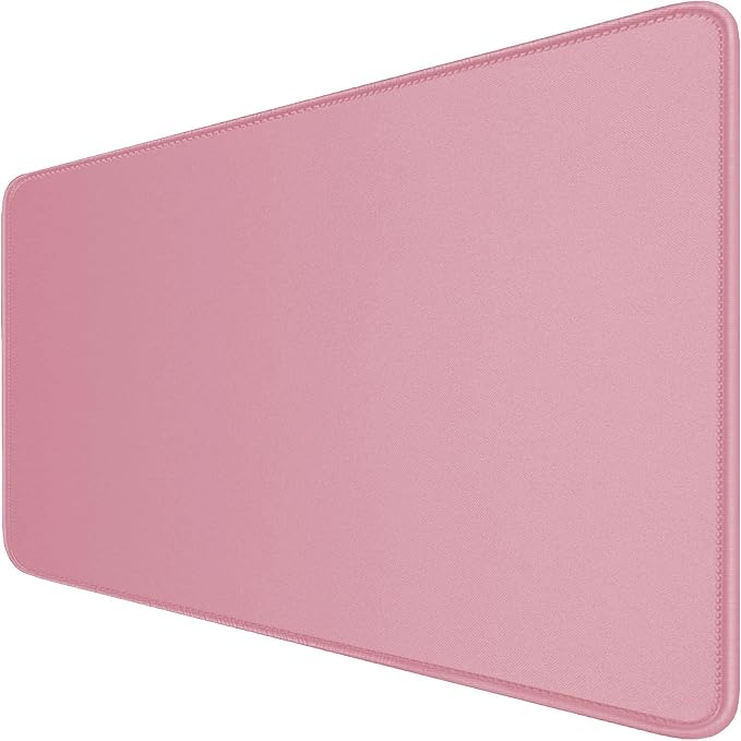 Large Mouse Pad with Stitched Edges, Durable Non-Slip Natural Rubber Base by Hsmienk