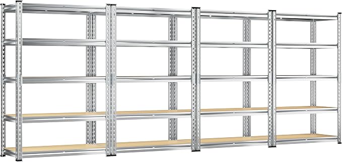 REIBII Garage Shelving, 5 Tier Storage Shelves Load 2400LBS, Adjustable Garage by REIBII