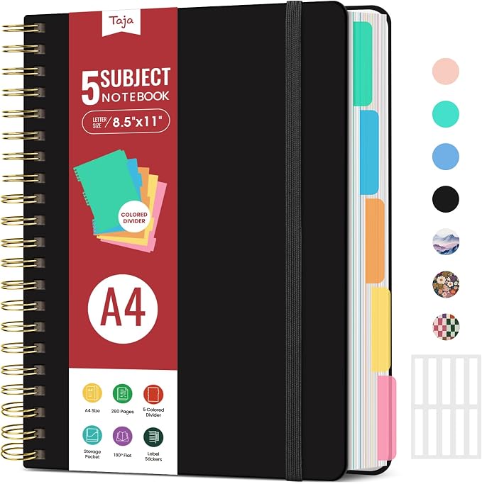 Hardcover Spiral Journal Notebooks by Taja