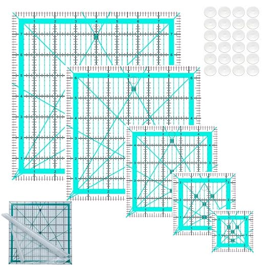 Quilting Rulers, 5 Quilting Square Rulers, Quilting Rulers Templates by HUIFARI