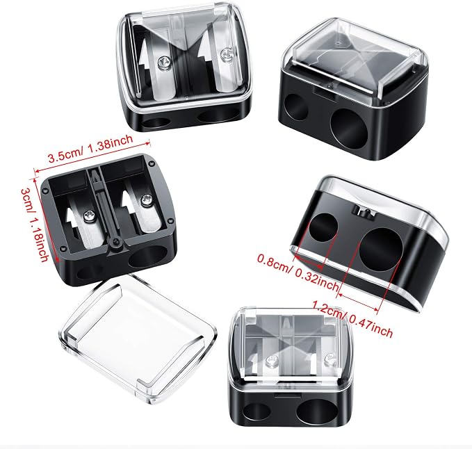 Chuangdi 5 Pack Makeup Pencil Sharpener Plastic Lip Liner Pencil Eyeliner - Image 2