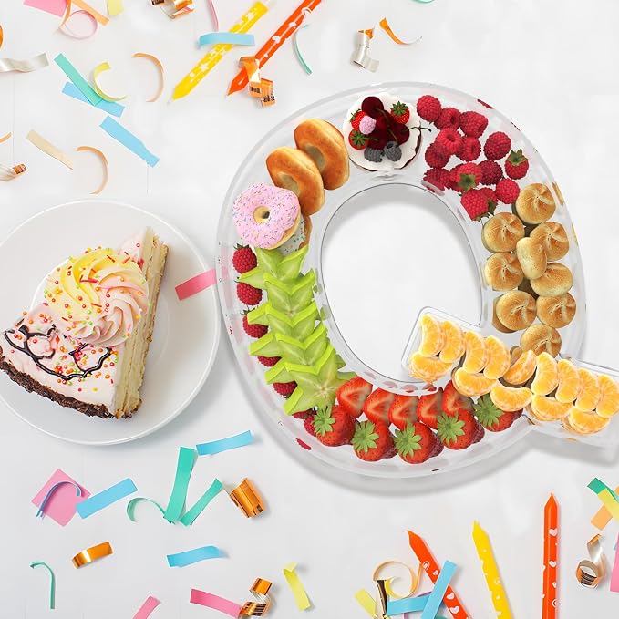 13.8" Extra Large Acrylic Letter Charcuterie Board Box, Reusable Fillable - Image 4