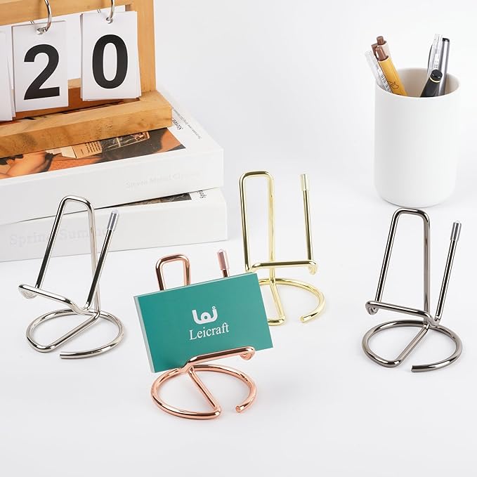 Business Card Holder for Desk, Cute Metal Card Organizers and Office Desk - Image 6