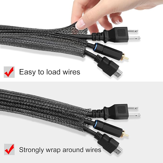 Moxita 10ft - 3/4 inch Cable Protector Sleeve Split Wire Loom Tubing - Image 2