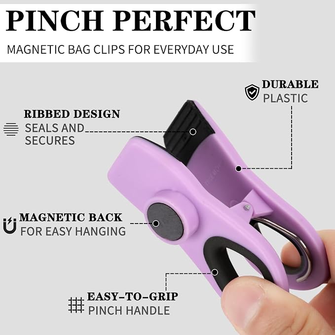 Chip Clips, Bag Clips, Magnetic Bread Food Package - Image 2