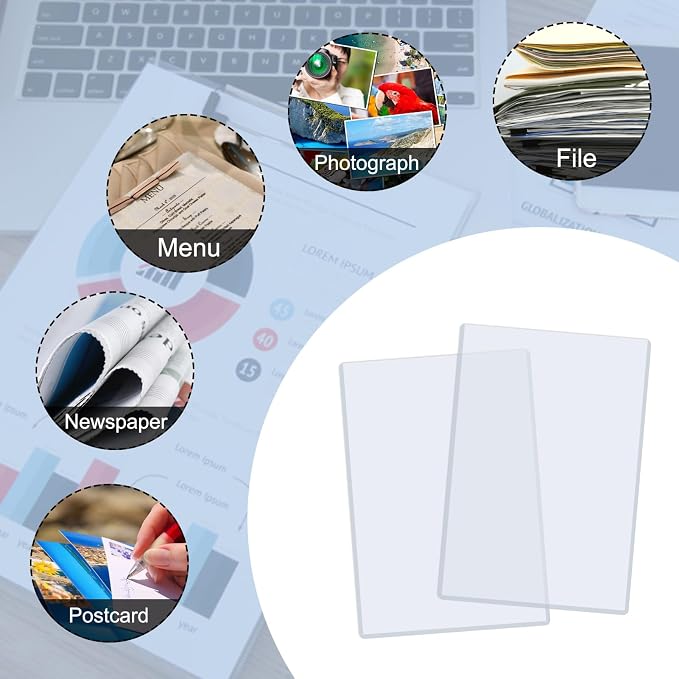Rainmae 6 Pack 8.5" x 11" Rigid Print Protectors, Paper Sleeves Photo Plastic - Image 3