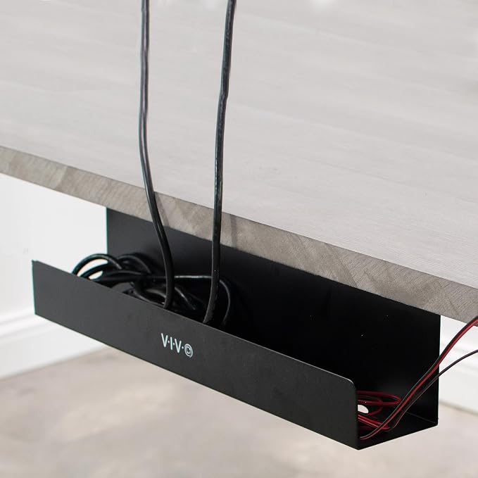 VIVO Under Desk 17 inch Cable Management Tray, Power Strip Holder, Cord - Image 9