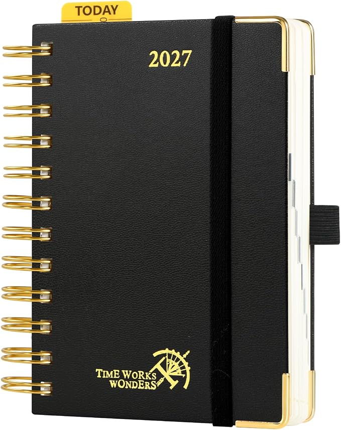 POPRUN 2027 Daily Planner One Page Per Day, Small 4.25" x 6.25", Calendar Book by POPRUN
