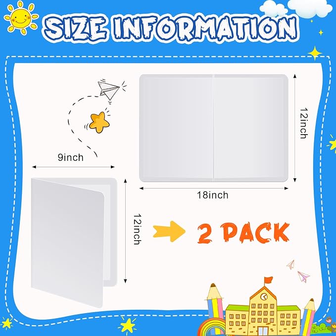 Motipuns 2 Pcs Folding Magnetic Dry Erase Activity Boards Foldable Magnetic - Image 2