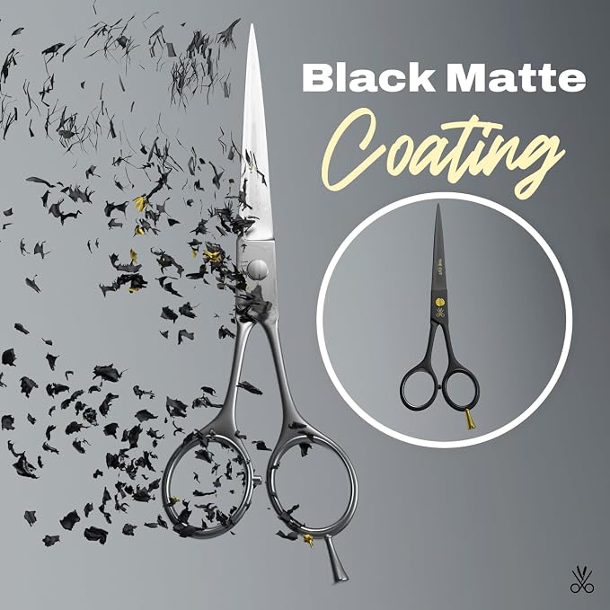 The Cut Factory® 6.5” Matte Black Luxury Hair Scissors – Ultra-Sharp High - Image 6