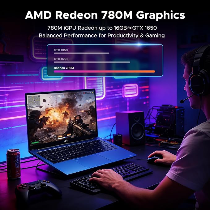 NIMO 15.6" Gaming Laptop, AMD Ryzen 7 8745HS 8-Core, 32GB RAM, 2TB SSD - Image 3