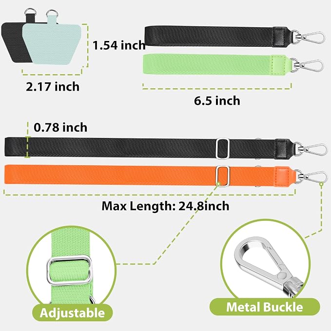 takyu Phone Lanyard, 2 Pack Adjustable Anti-Drop Neck/Wrist Strap - Image 3