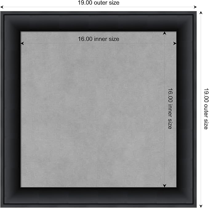 Amanti Art Black Framed Magnetic Board 19x19 Small Vision Board - Image 3