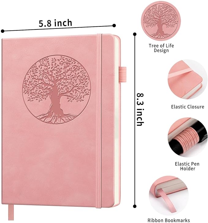 Lined Journal Notebook, A5 Leather Vintage Journals - Image 2