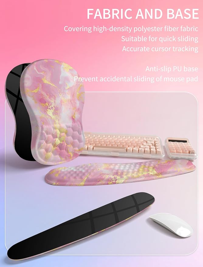 Hokafenle 2in1 Combination, Wave Keyboard Wrist Rest and Ergonomic Curvature - Image 6