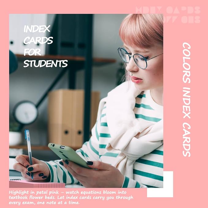 Pink Index Cards 3x5 Inch - Image 6