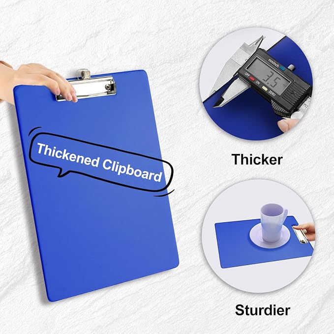 Clipboards with Pen Holder, Clip Boards Plastic Standard A4 Letter Size Holds - Image 3