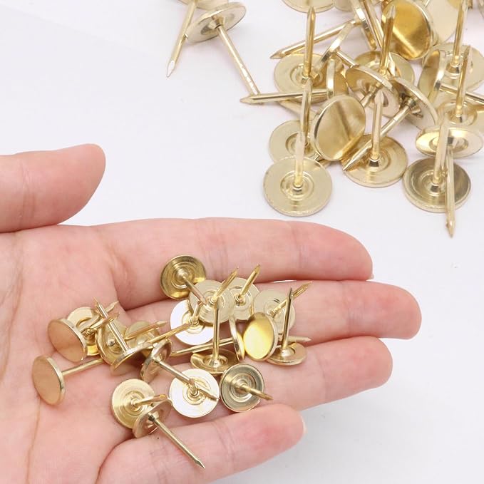 100Pcs Upholstery Tacks, Vintage Flat Head Thumb Tacks Upholstery Nails - Image 4