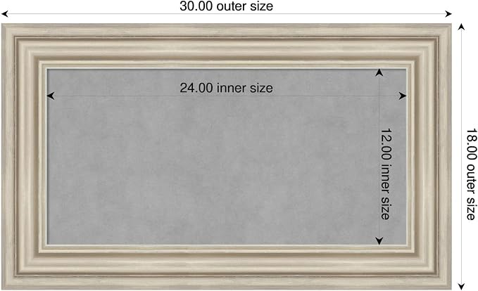 Amanti Art Silver Framed Magnetic Board 18x30 Small Vision Board - Image 2
