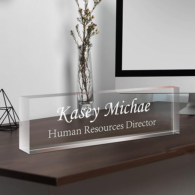 Gowelly Office Engraved Acrylic Name Plate - Image 2
