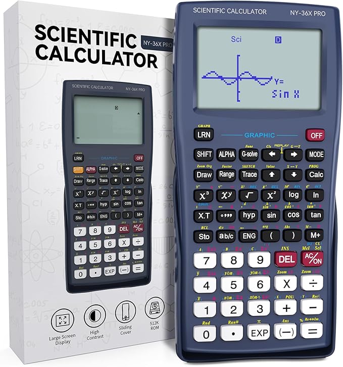 Graphing Scientific Calculators ROATEE 36X Pro Office Calculators for High School with 360 Functions Financial Calculator Desktop, 3-in 14 Digit Display Office Supplies for Student Teacher Engineer-DeskLoop Office
