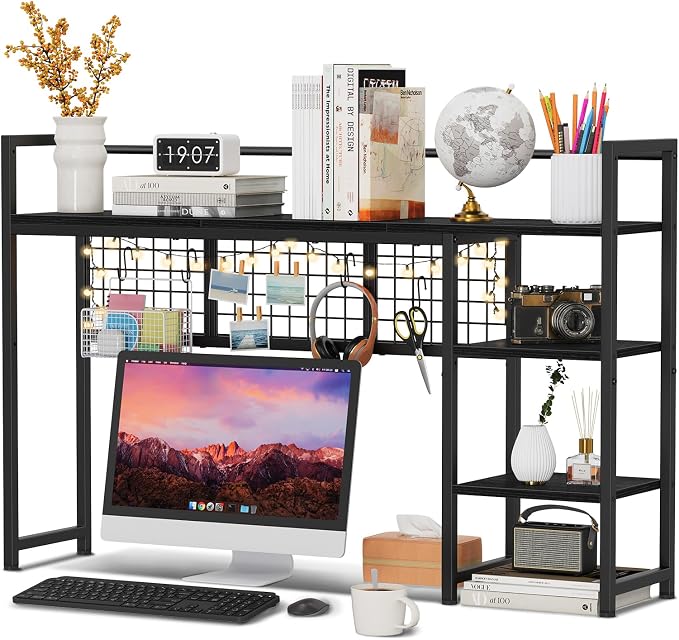 Snughome Desk Shelf, 44.9" Desktop Organizer Shelf, Desk Hutch by Snughome