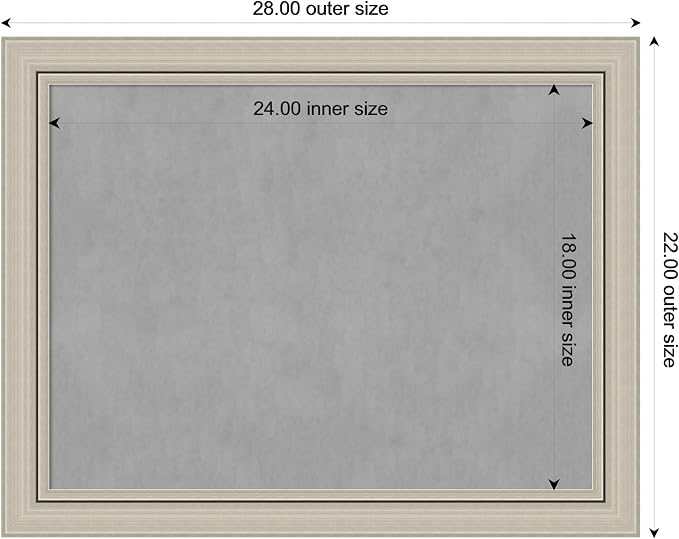 Amanti Art Silver Framed Magnetic Board 22x28 Medium Vision Board - Image 4