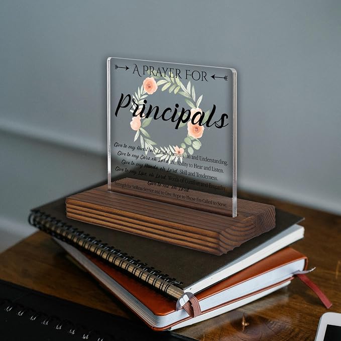 Principal Prayer Desk Sign, Inspirational Christian Gift - Image 2