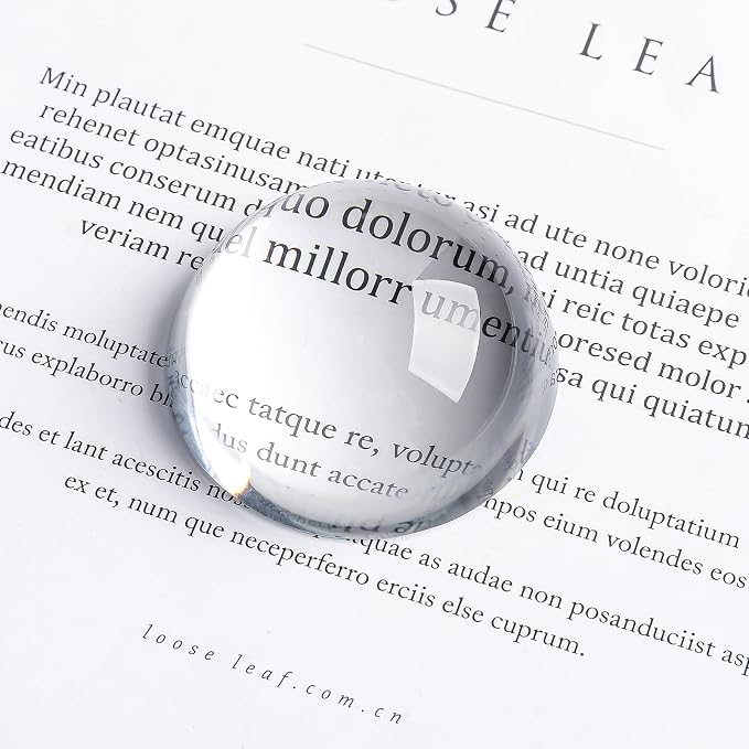 4pcs 2.4inch Crystal Dome Magnifying Paperweight, Reading Magnifier Glass Paper - Image 2