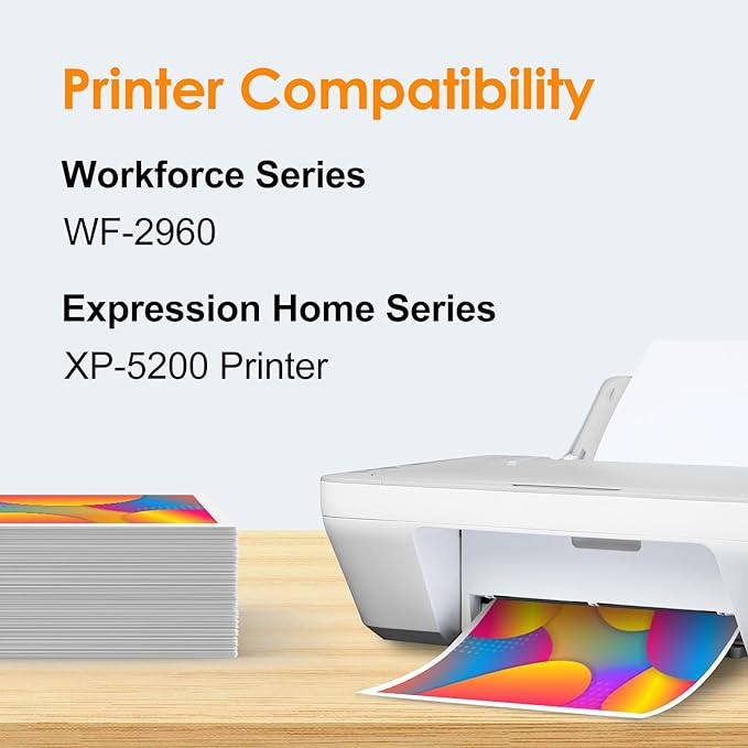 222XL Ink Cartridges Combo Pack Remanufactured Replacement for 222 222XL Ink Cartridges Works with Workforce WF-2960 and Expression XP-5200 Printers (2 Black, 1 Cyan, 1 Magenta, 1 Yellow)-DeskLoop Office