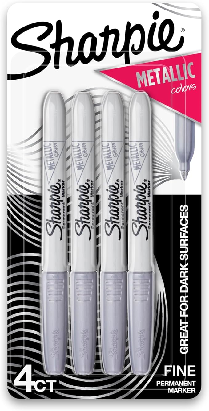 Sharpie Metallic Permanent Markers, Fine Point, Arts & Crafts by Unknown