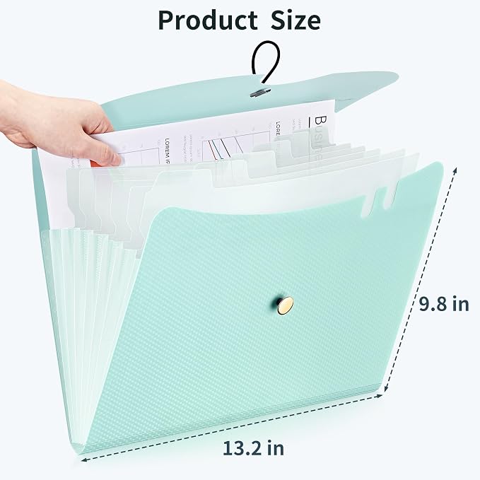 JARLINK 7 Pockets Expanding File Folder, A4 Size Accordion File Folders - Image 2