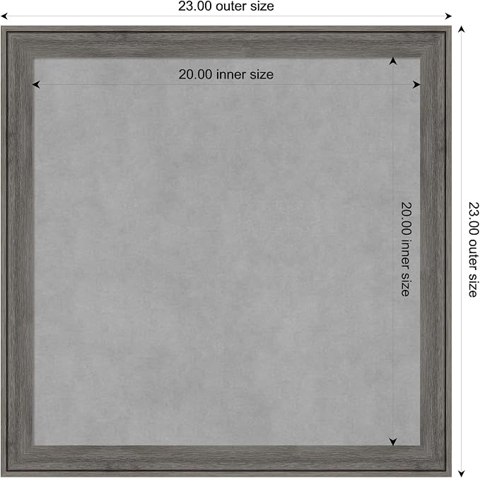 Amanti Art Grey Framed Magnetic Board 23x23 Medium Vision Board - Image 3