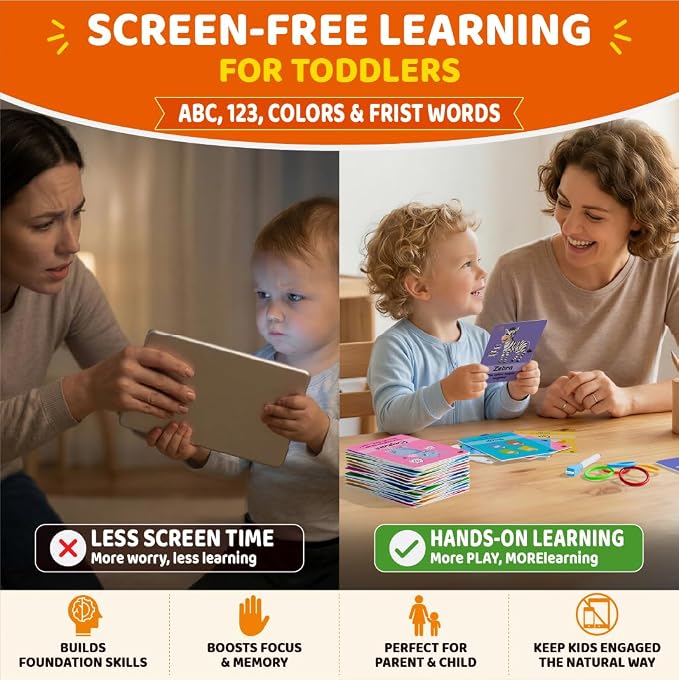 STUDYKEY ABC Flash Cards for Toddlers 1-3–First Words, Alphabet Flashcards - Image 5
