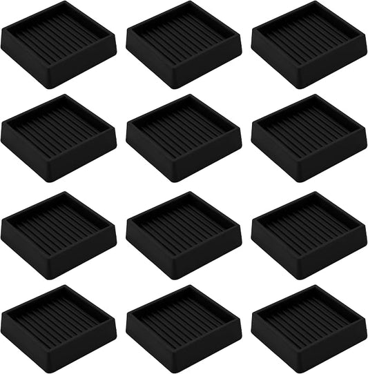 2.5X2.5 Rubber Caster Cups, Non Slip Furniture Pads, Anti-Slip Gripper by VOCOMO