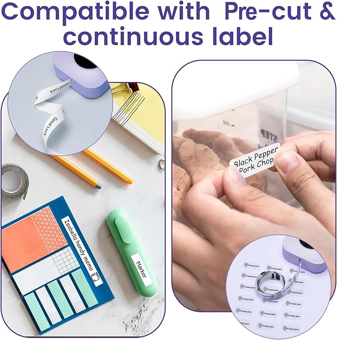 Phomemo D30 Label Makers Machine - Portable Bluetooth Mini Sticker Thermal Label Printer Handheld Rechargeable, Easy to Use for Office Home Organization, Rich Icon Font Multiple Templates-DeskLoop Office