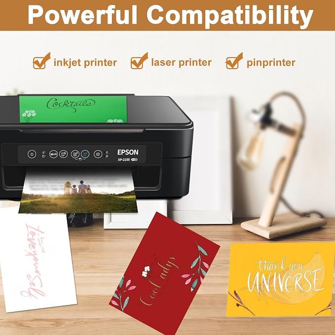 Silunkia 300 Sheets Christmas Red Cardstock 8.5 x 11 Printer Paper, 75lb - Image 5