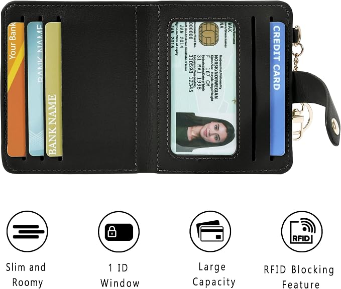 Airkit Small Wallet Women RFID, PU Leather Card Holder - Image 7
