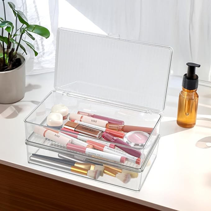 ZEXALOR Pack of 2 Clear Storage Bins - Image 4