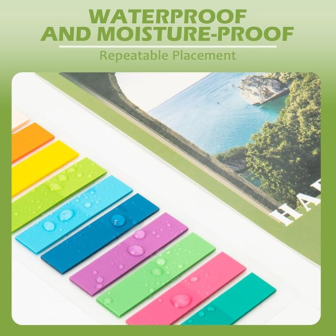 3600Pcs Multi-Colored Writeable and Repositionable Book Flags Strip - Annotating Tabs, Book Markers, Sticky Tabs, Morandi Page Markers-DeskLoop Office