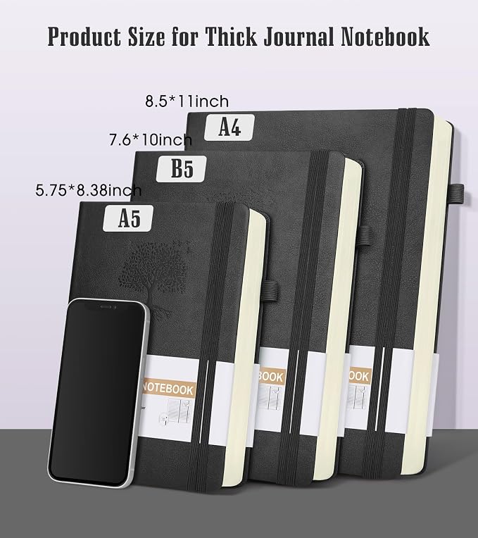 Lined Journal Notebook, 365 Pages A4 Large Journals - Image 2
