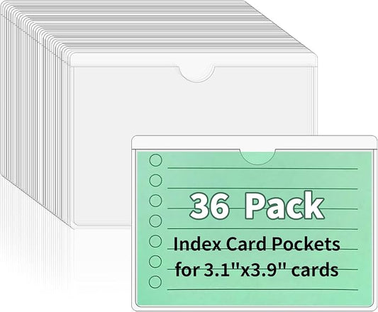 NIUBIER Storage Bin Labels, 36 Pack 3x3.5 Inches Index Card Holder, Removable by NIUBIER