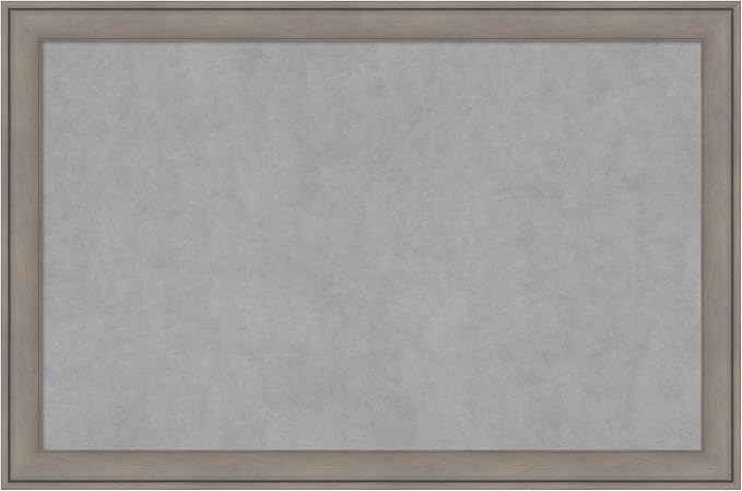 Amanti Art Grey Framed Magnetic Board 23x35 Large Vision Board by AmantiArt