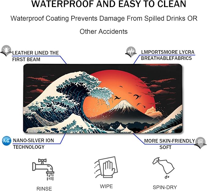 Big Mouse Pad, Upgrade Durable 31.5"x15.7" Larger Extended Mouse Pad - Image 4