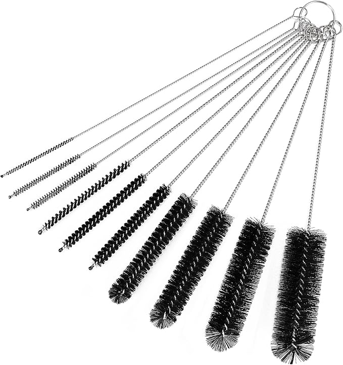 CiaraQ Bottle Cleaning Brushes, 9.8 Inch Nylon Tube Brush Set | Black Cleaner by CiaraQ