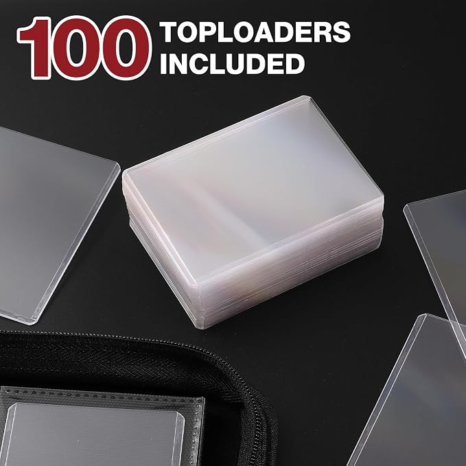 Toploader Binder, Holds 360 Toploaders, 100 Toploaders INCLUDED, 9-Pocket PU - Image 6