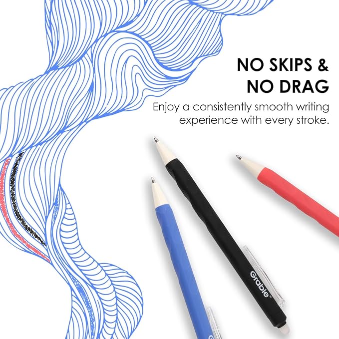 Grabie Erasable Gel Pens, Medium Point 0.7 mm Erasable Pens, Make Mistakes - Image 5