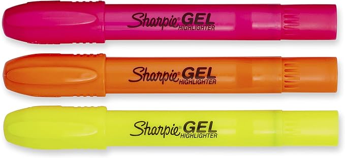 Sharpie Accent Gel Highlighters, 3 Assorted Highlighters - Image 2